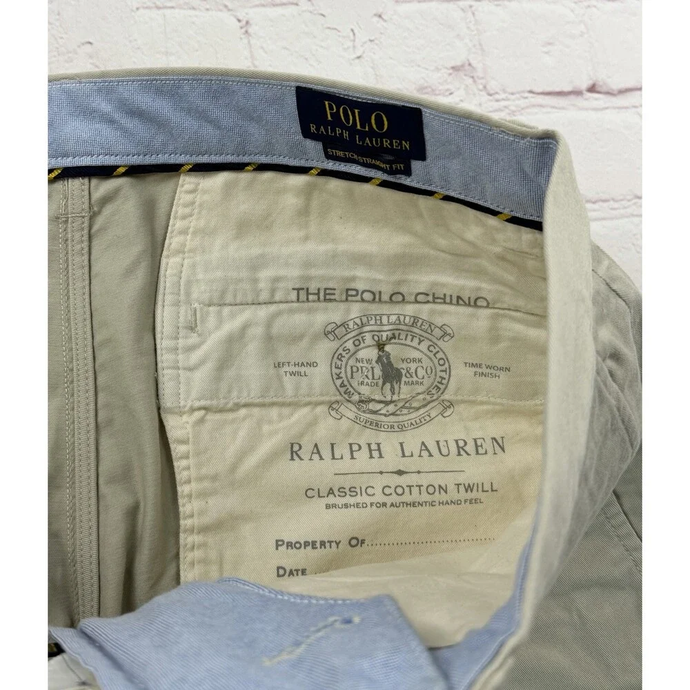 NWT Polo Ralph Lauren Men’s 32/32 Stretch Classic Fit Twill Chino Pants Khaki